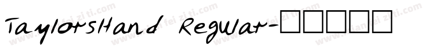 TaylorsHand Regular字体转换